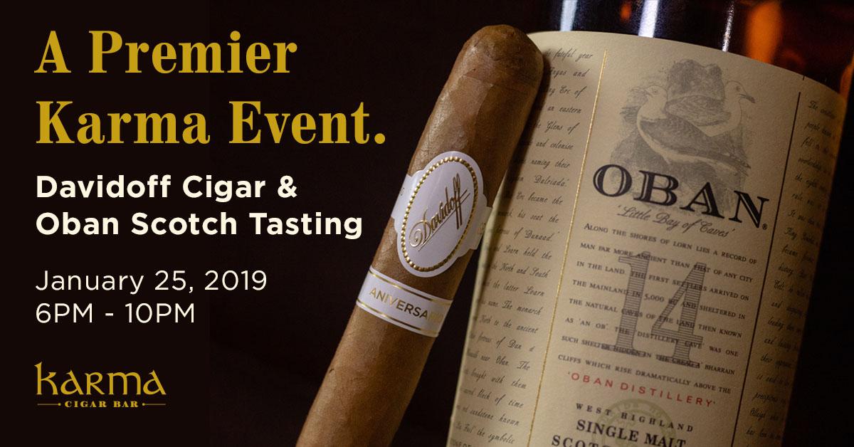 Davidoff Cigar + Oban Scotch Dinner & Tasting Event