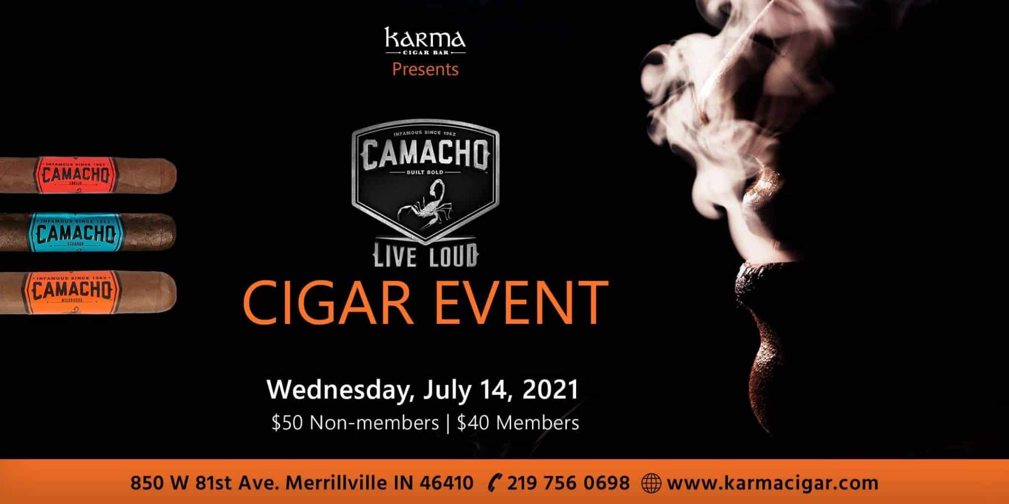 Camacho Cigar Event at Karma Cigar Bar